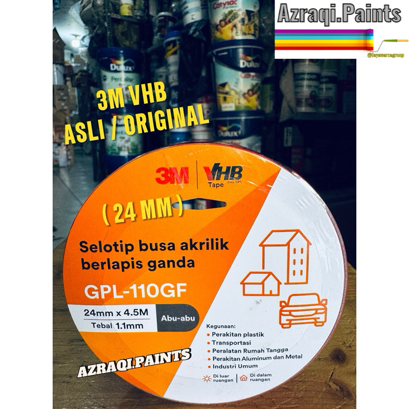 

3M VHB TAPE / DOUBLE TAPE ( 24 MM ) ASLI / ORIGINAL