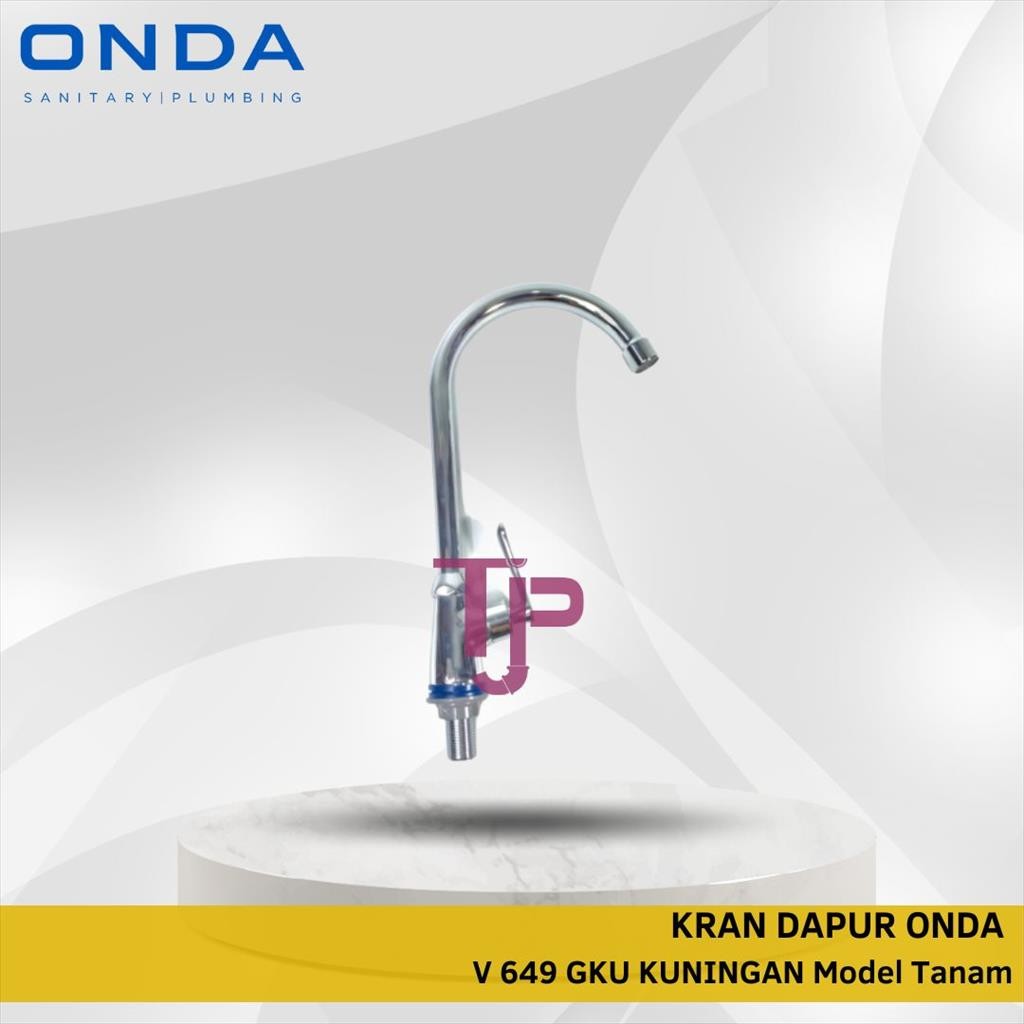 KRAN DAPUR ONDA V 649 GKU KUNINGAN Model Tanam