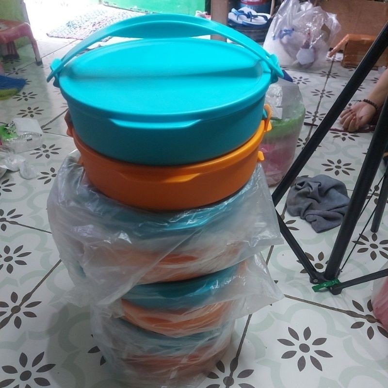 Rantang 2 Susun Bulat 880ml Baru Tupperware