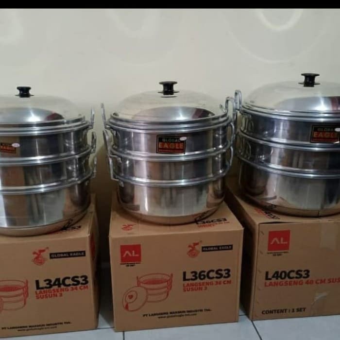 Langseng Klakat Susun 3 Alumunium 34 Cm