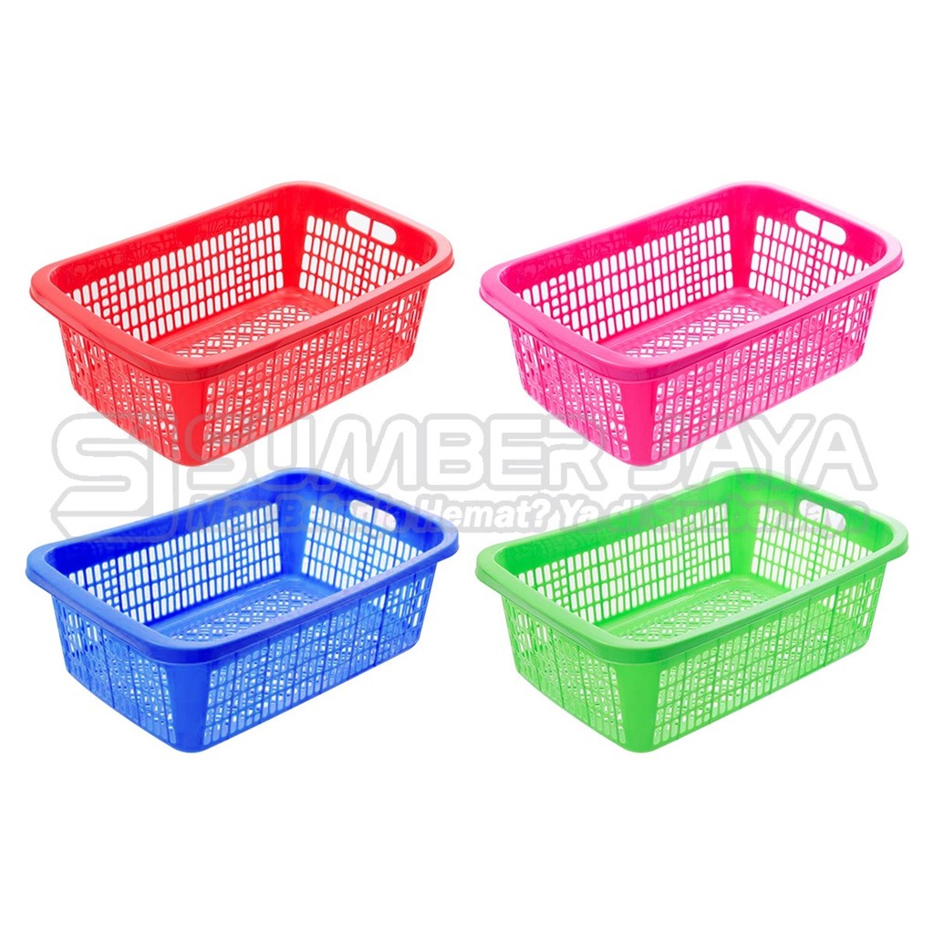 Keranjang Pakaian Laundry SAFIRA Keranjang Baju Plastik SHINPO Warna warni