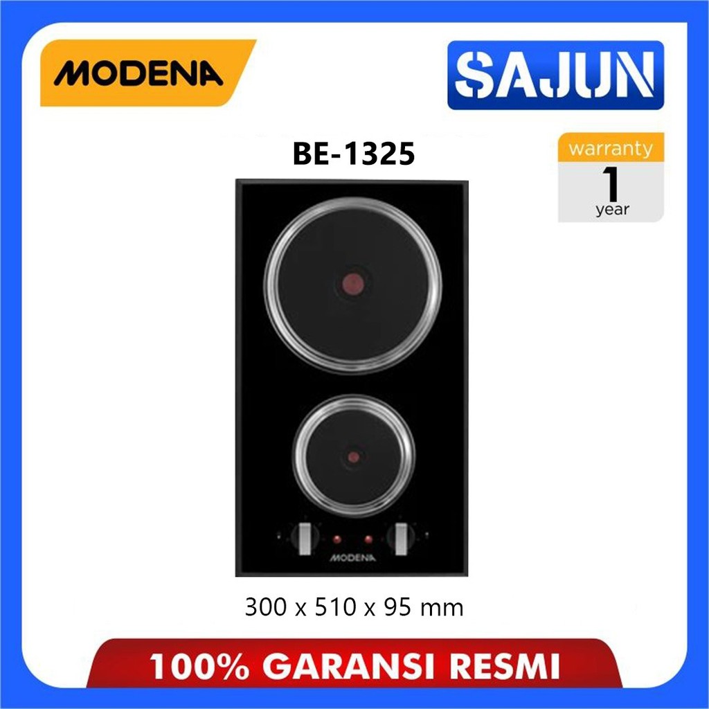 Modena Kompor Tanam Listrik 2 Tungku BE 1325 / BE1325