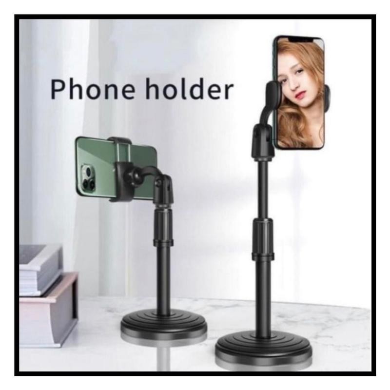 terbaru holder hp meja l7 / holder multifungsi live / stand hp universal - holder l7 hitam [lg]