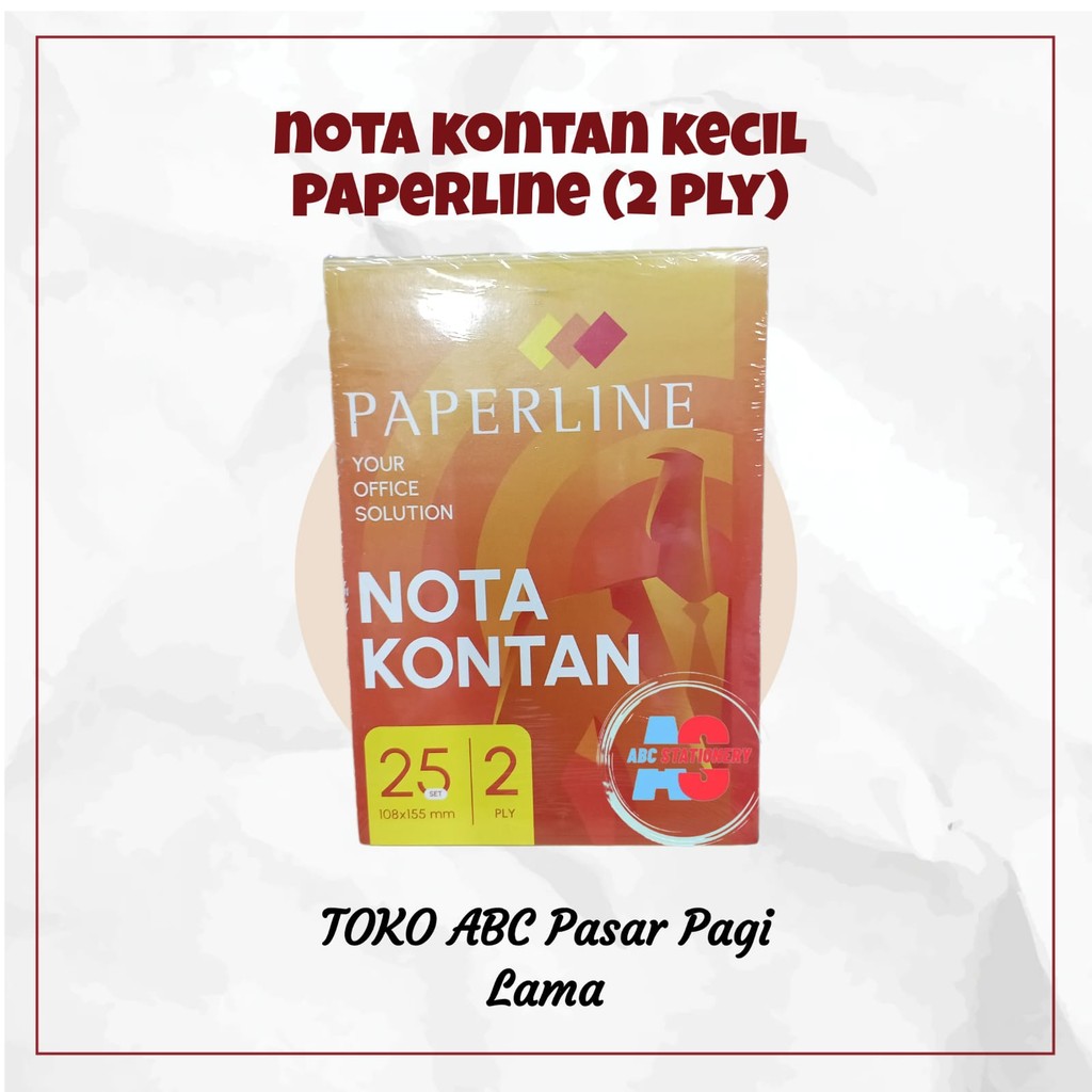 

Paperline Nota Kontan kecil 2 ply NCR (kelipatan 10 buku)
