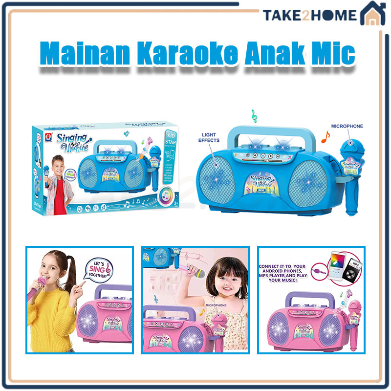 Mainan Anak Mic Karaoke/Singing Machine Mic Anak Anak Untuk Karaoke/Mainan Anak Mic Karaoke Singing 