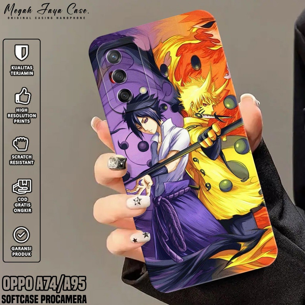 Softcase Oppo A74 / A95 4G - Case Hp Oppo A95 / A74 4G Motif Anime NRT - Silikon Hp Oppo A95 - Case 