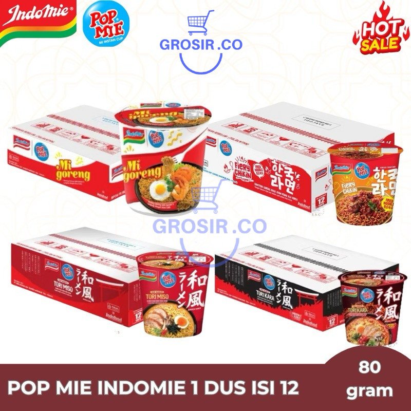 

Pop Mie Indomie Goreng Kemasan 1 Dus Isi 12 Cup All Varian Pop Mie Indomie Goreng