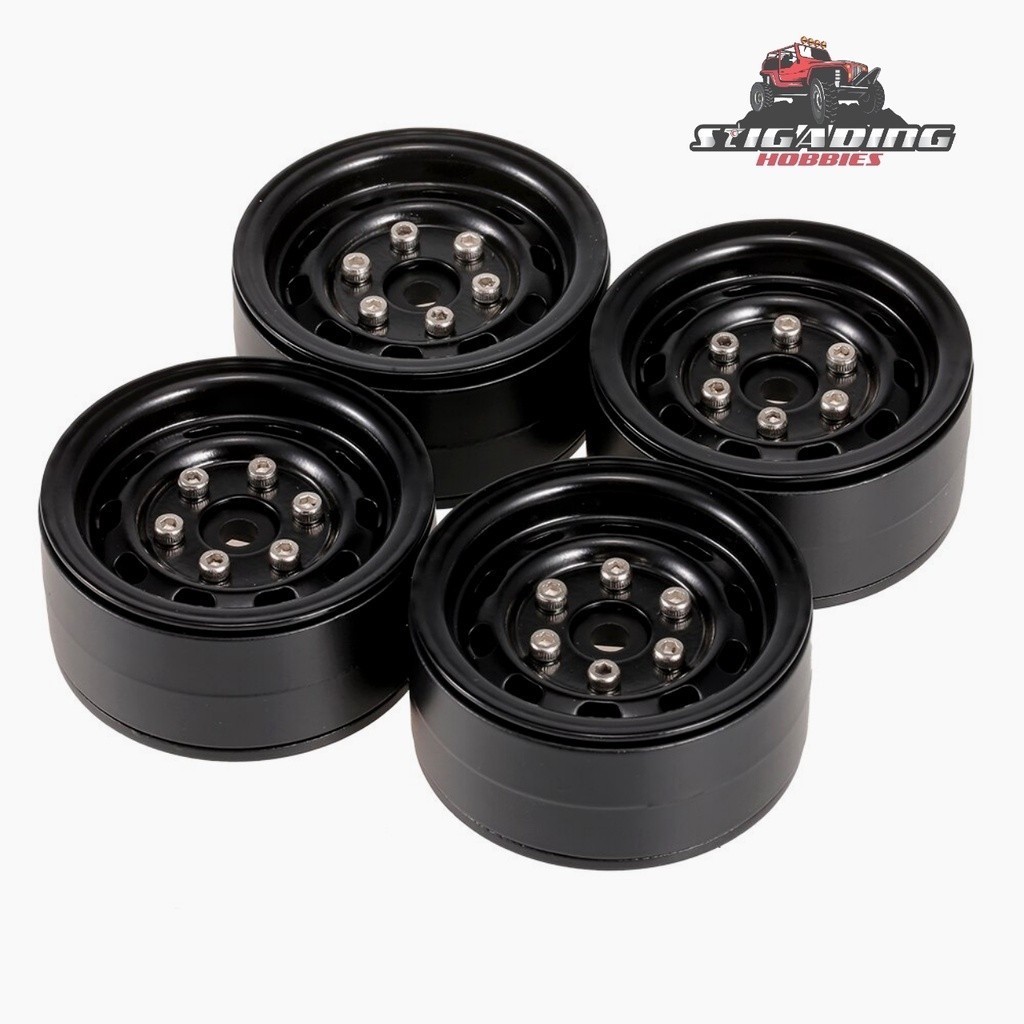 VELG BEADLOCK 1.9 METAL KALENG SCX10 AXIAL RC4WD MN86KS RGT HSP AX-618BK