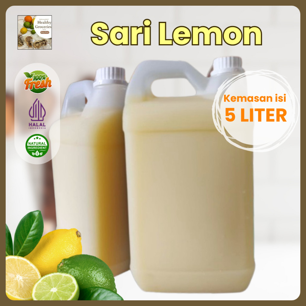 

Sari Lemon Fresh 5 Liter Asli Murni 100% California HALAL / Jus Diet Detoks / Lemon Juice Asli
