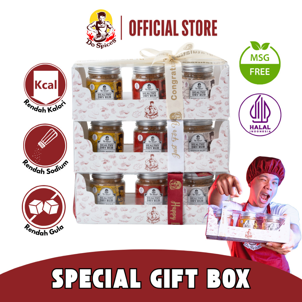 

Do Spices Special Gift Box / Bundling 3 Bumbu Marinasi Rendah Kalori - Rempah rempah