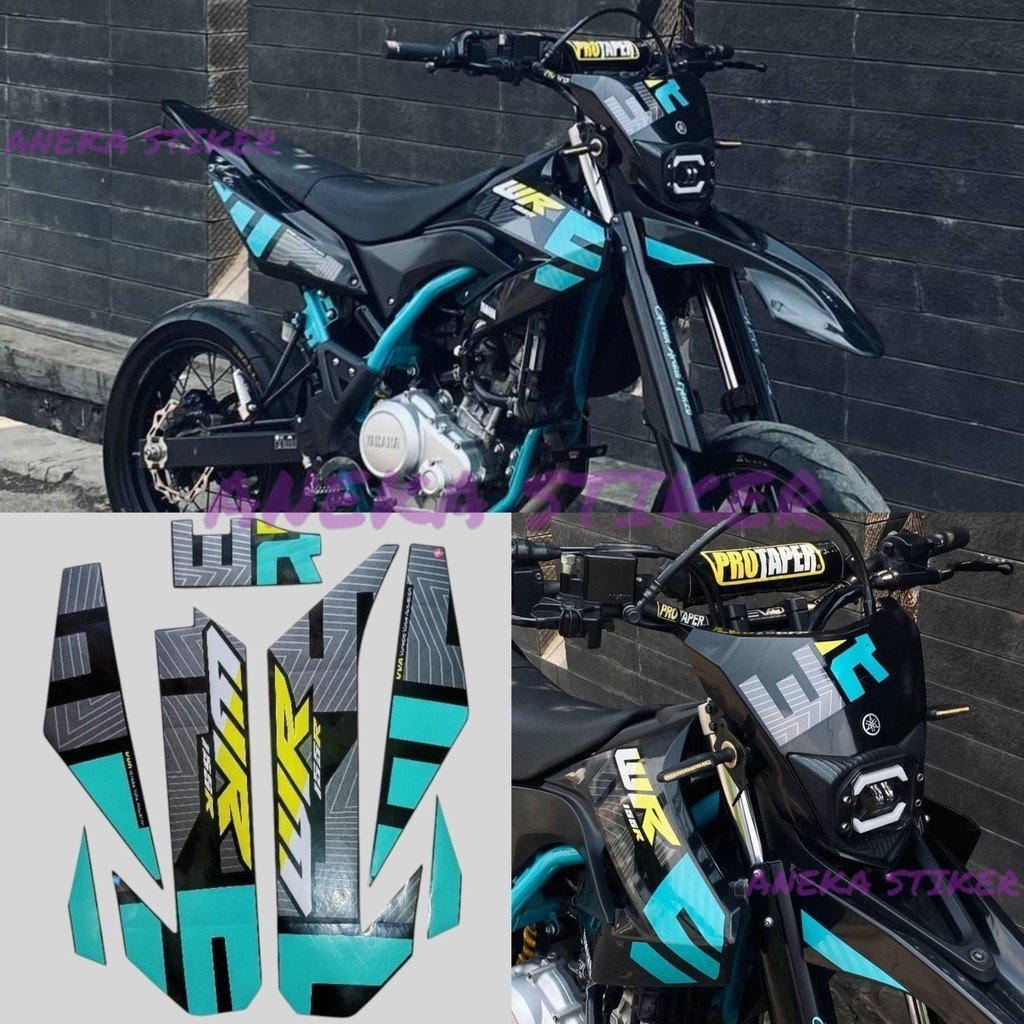 Striping stiker Yamaha WR 155R 155 R 2022 2023 hitam toska stiker motor list body