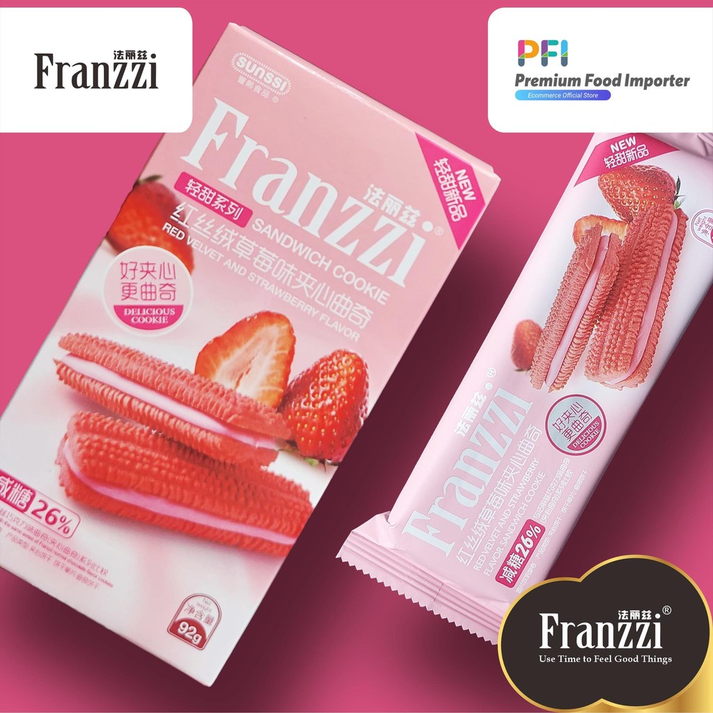 

bGF Franzzi Red Velvet & Strawberry Sandwich Cookie 92gr