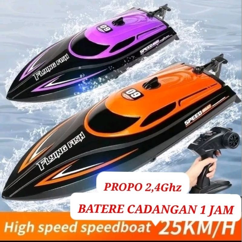 RC SPEED BOAT 2,4GHZ PROPO HIGH POWER 25KM/H MAINAN KAPAL REMOTE CONTROL SUPER POWER SPEED