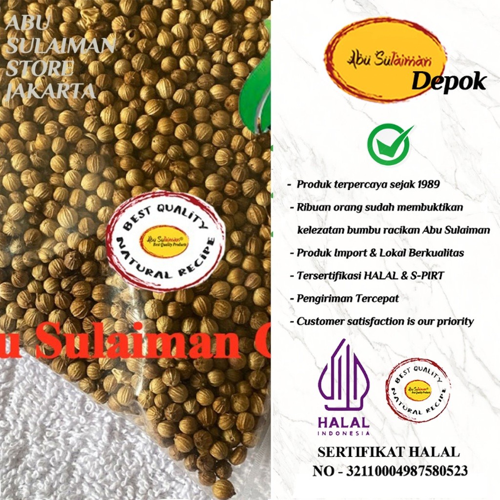 

Ketumbar Hitam Organik 250 gr / Ketumbar Asli Harum Black Coriander 250 gr