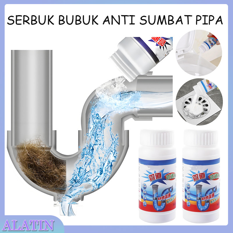 Obat Anti Sumbat WC Kloset Dan Pembersih Saluran Pipa Tersumbat / Serbuk Wastafel Anti Mampet Sumbat