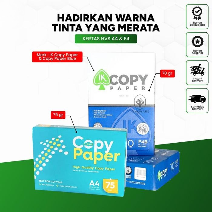 

Kertas HVS A4 dan F4 Copy Paper Blue - A4, Copy Paper 75gr