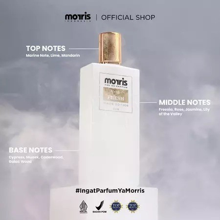 Morris Eau De Parfum White Edition Fresh 100ml Parfum Pria Morris