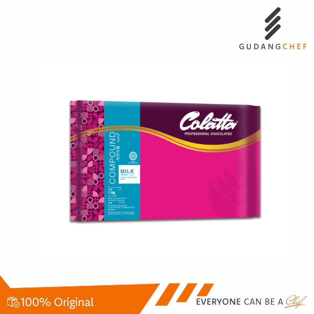 

Colatta Professional Chocolates Milk Compound 1 Kg - Cokleat Susu untuk Kreasi Baking