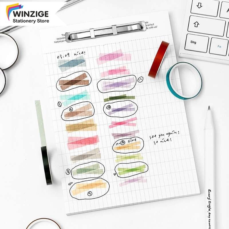

Winzige Combo 5 Selotip PET Washi Tape Aesthetic Korea Decor Masking Tape Cute Washi Tape Selotip Warna Warni Washi Lucu Journal DIY Scrapbook alat tulis stationery korea perlengkapan sekolah pink school stuff