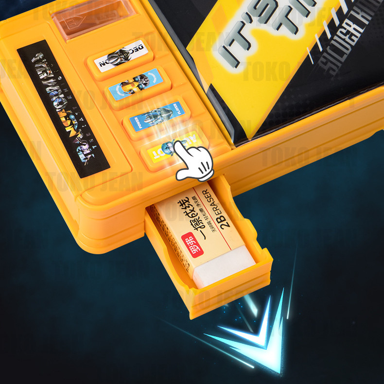 

gk Dengan Rautan Pensil Tempat Pensil Berkapasitas Besar Tempat Pensil Magnet Sandi Kotak Pensil