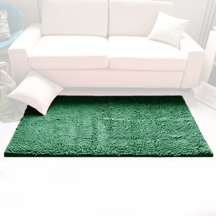 Karpet Keset Cendol Microfiber TEBAL BESAR Uk 60 x 90 cm Anti Licin Bulu Lembut  | D5 B2 - Cream