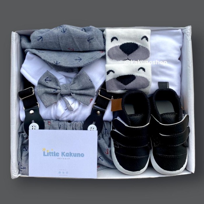 

Best Seller Party set baby gift suspender set hampers bayi boy anak laki-laki - PARTY GREY