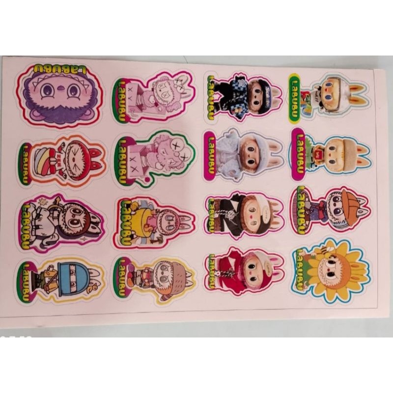

STIKER LABUBU 7 CM 1 LEMBAR ISI 16 PCS