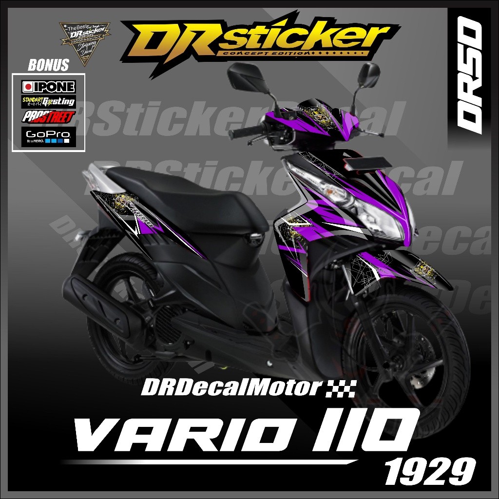 sticker decal motor aksesoris motor vario techno 110 fullbody (cod)