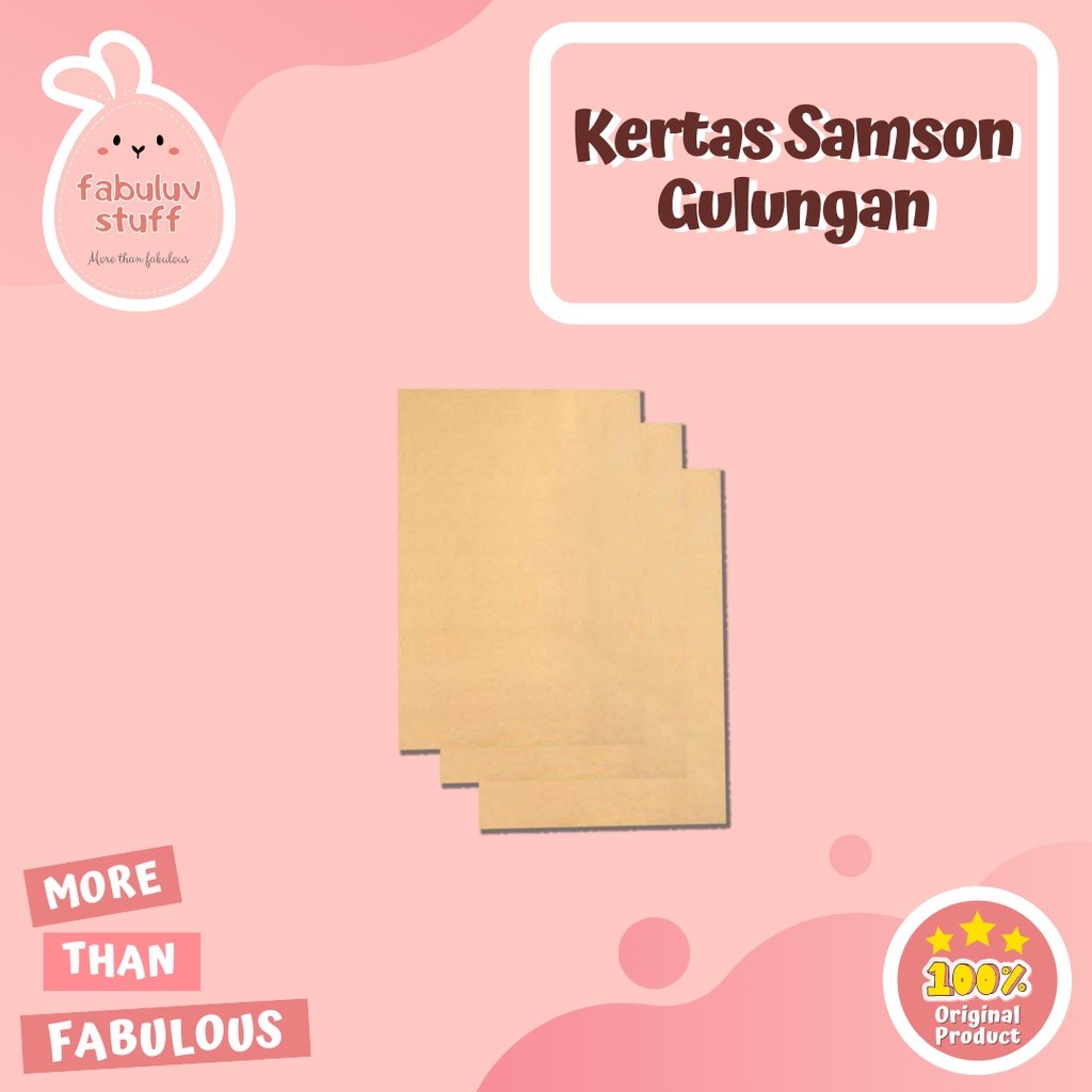 

ATK ~ Kertas Samson Coklat Gulungan Isi 10 Pcs / Samson Craft Liner Paper