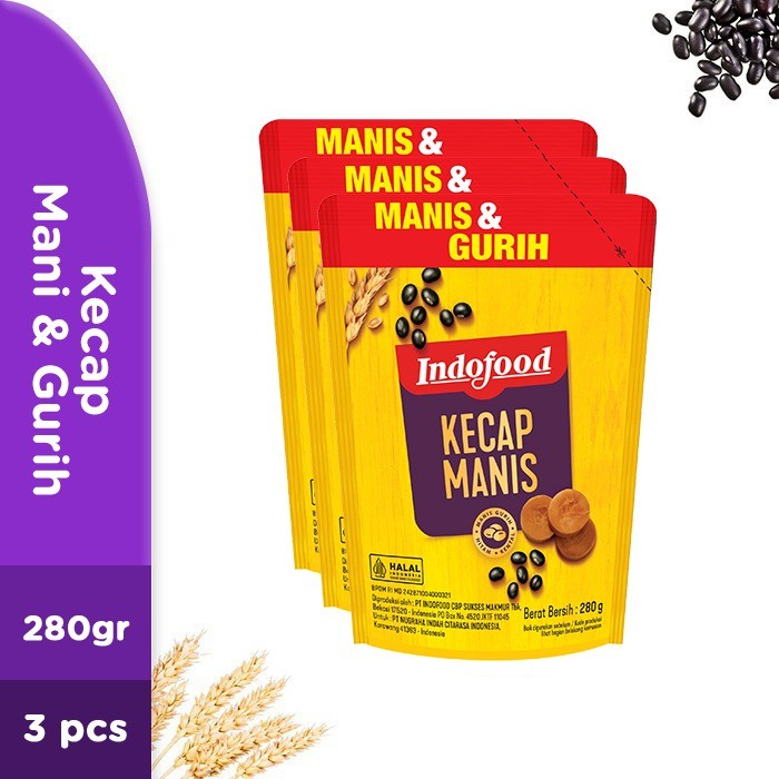 

Kecap Indofood Manis & Gurih Refill 280gr - 3 Pcs
