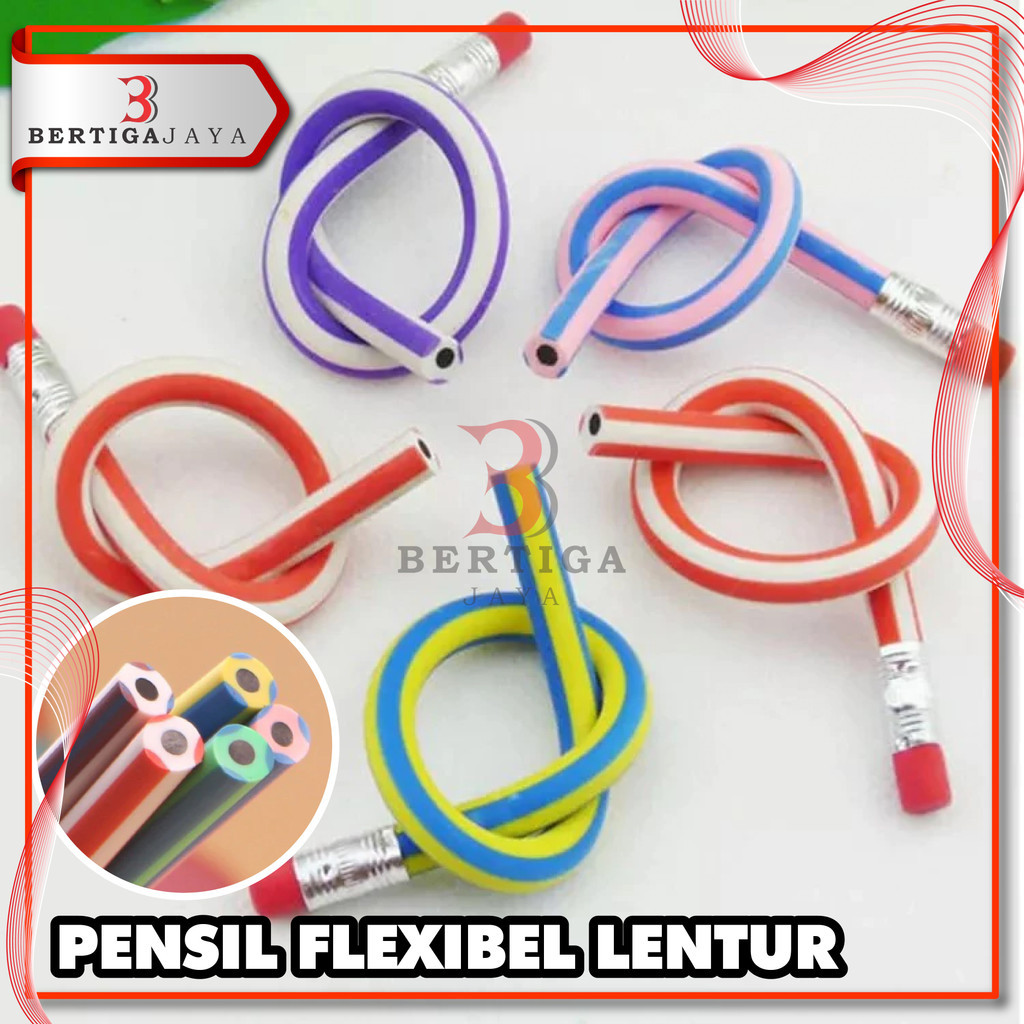 

BJ Pensil Flexsible Lentur Pensil Gulung Unik Lucu