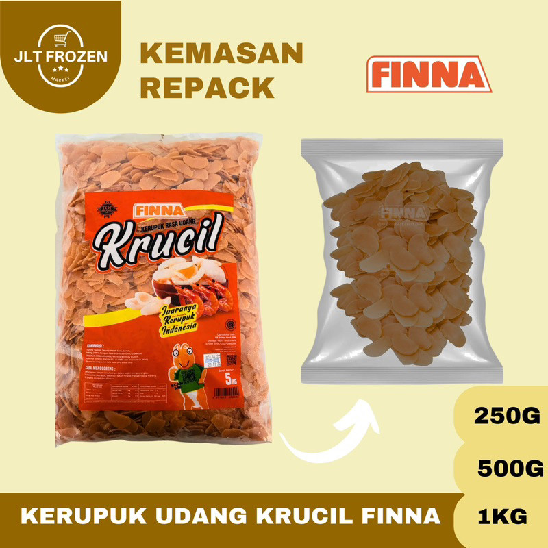 

Finna Kerupuk Udang Krucil / Krupuk Udang Mentah Re-Pack - 1kg / 500g / 250g