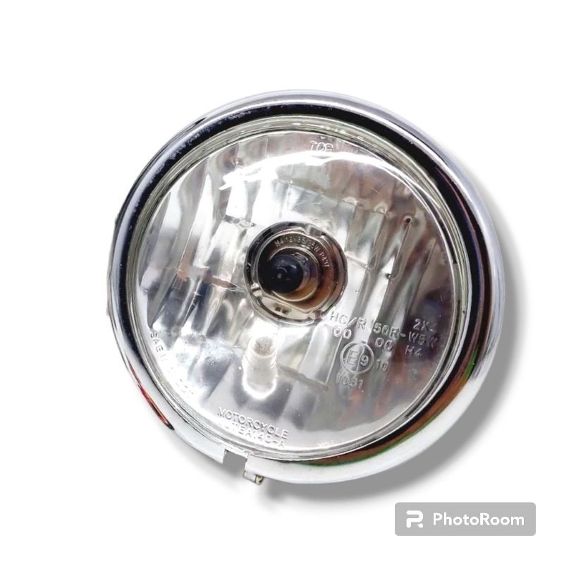 lampu pesek/jute kaca bening batok chrome
