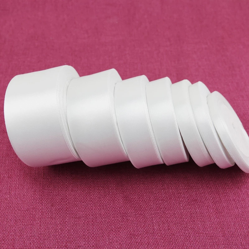 

(25 yards/roll) White Single Face Satin Ribbon Wholesale Gift Wrapping Christmas ribbons