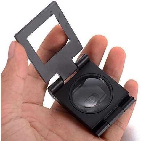 

FMSHOPP SRATE Kaca Pembesar Lipat Magnifying Glass with 2 LED 28mm 10X - SR1‼️COD‼️