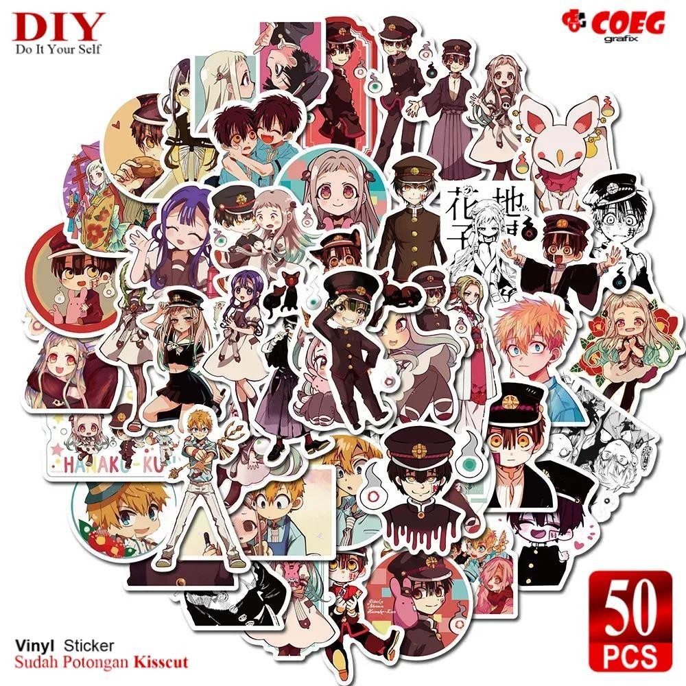 

50 PCS Stiker Anime Toilet-Bound Hanako Kun CG80 - Stiker Vinyl Tahan Air untuk Koper, Gitar, Skateboard, dan Dekorasi Anime Paper Stationery