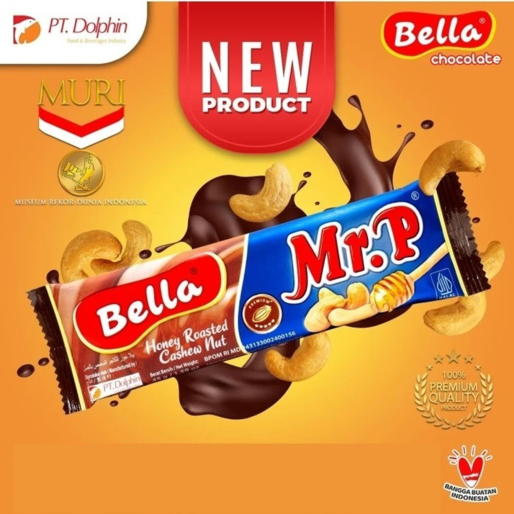 

Bella-MrP Premium Honey Cashewnut - Cokelat kacang mede madu