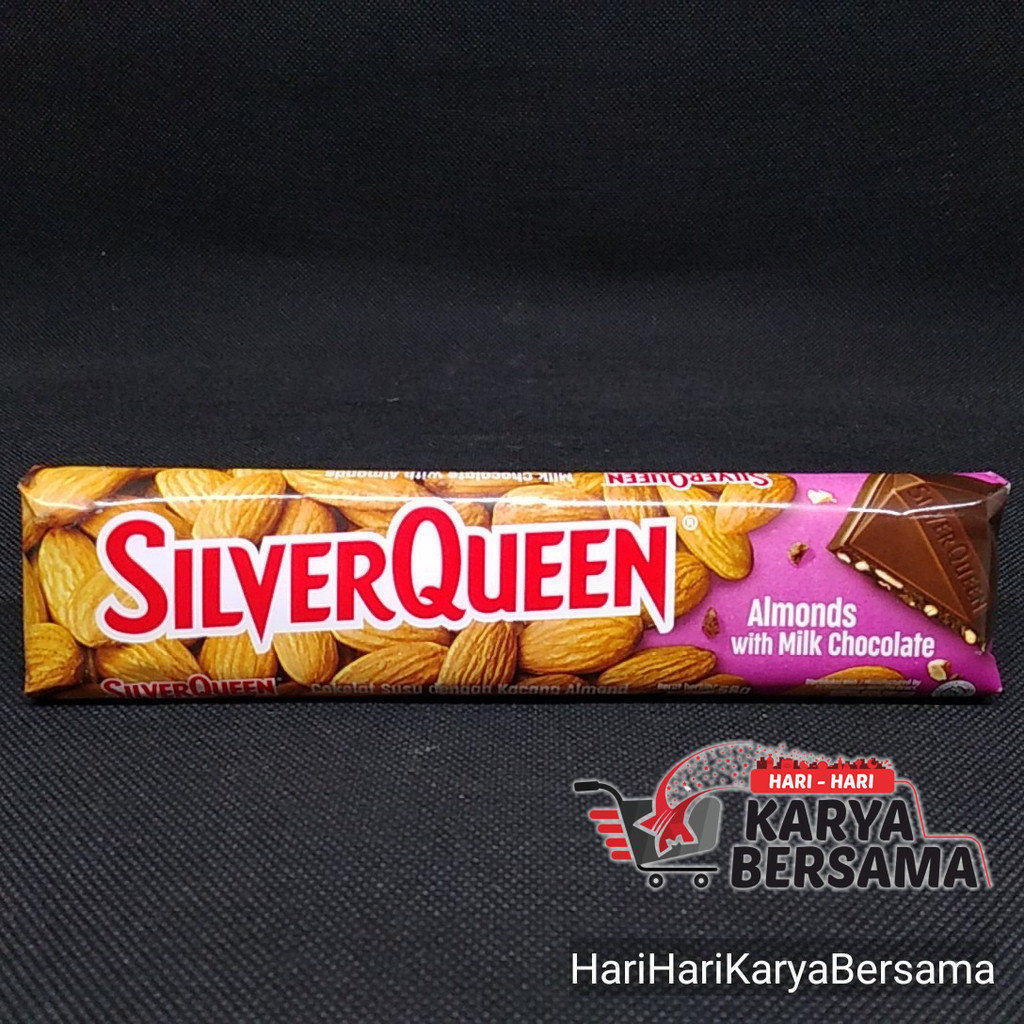 

MAKANAN RINGAN COKELAT BATANG SILVER QUEEN ALMOND MILK CHOCOLATE BAR 58GR