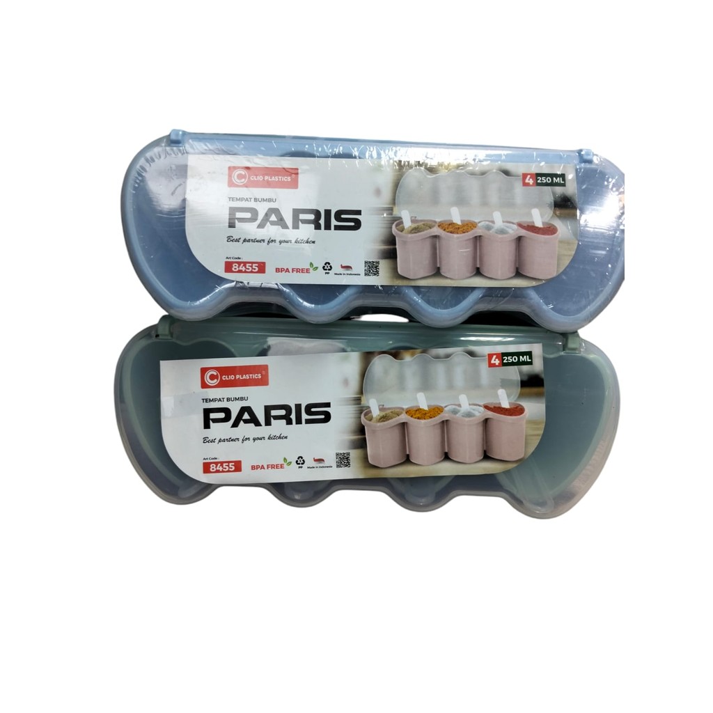 Set Tempat Bumbu 4 Sekat Bentuk Love CLIO PARIS+Sendok Bumbu - Kitchenware
