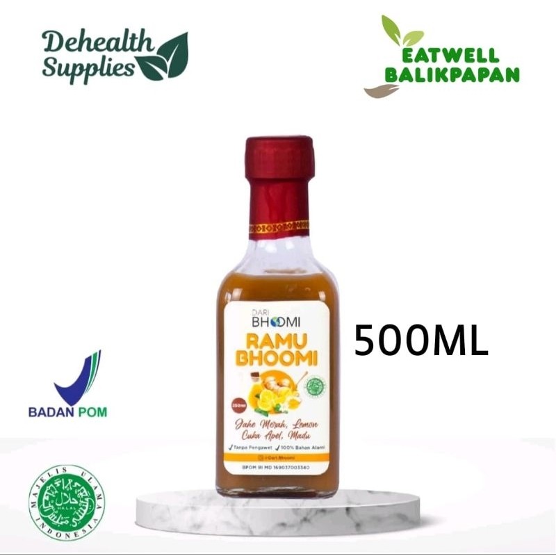 

Ramu Bhoomi 500ml - Dehealth Supplies Cuka Apel Sari lemon jahe merah madu