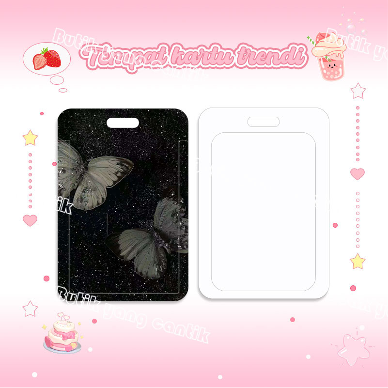 

ID Card Holder,Tempat kartu kupu-kupu langit berbintang yang modis, cocok untuk kantor/sekolah, kartu pelajar/kartu transportasi, kartu akses, KTP, Flazz, kartu kredit elektronik dan uang elektronik.