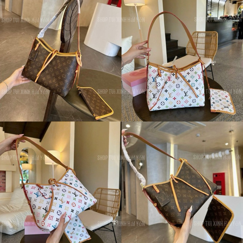 Tas kantor, tas LV ukuran 30, fashionable dengan dompet kecil, pola trendi panas mewah