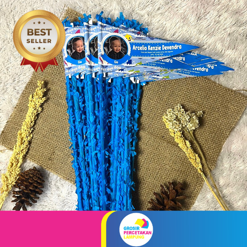 Promo Bendera Aqiqah Marhaba Tedak Siten Khataman Custom Nama Foto dan Desain (Sudah dipasang)