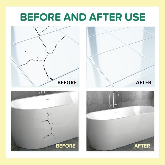 Ceramic Reapair Paste Lem Perbaikan Perekat Ubin Lantai Toilet Pecah - Putih