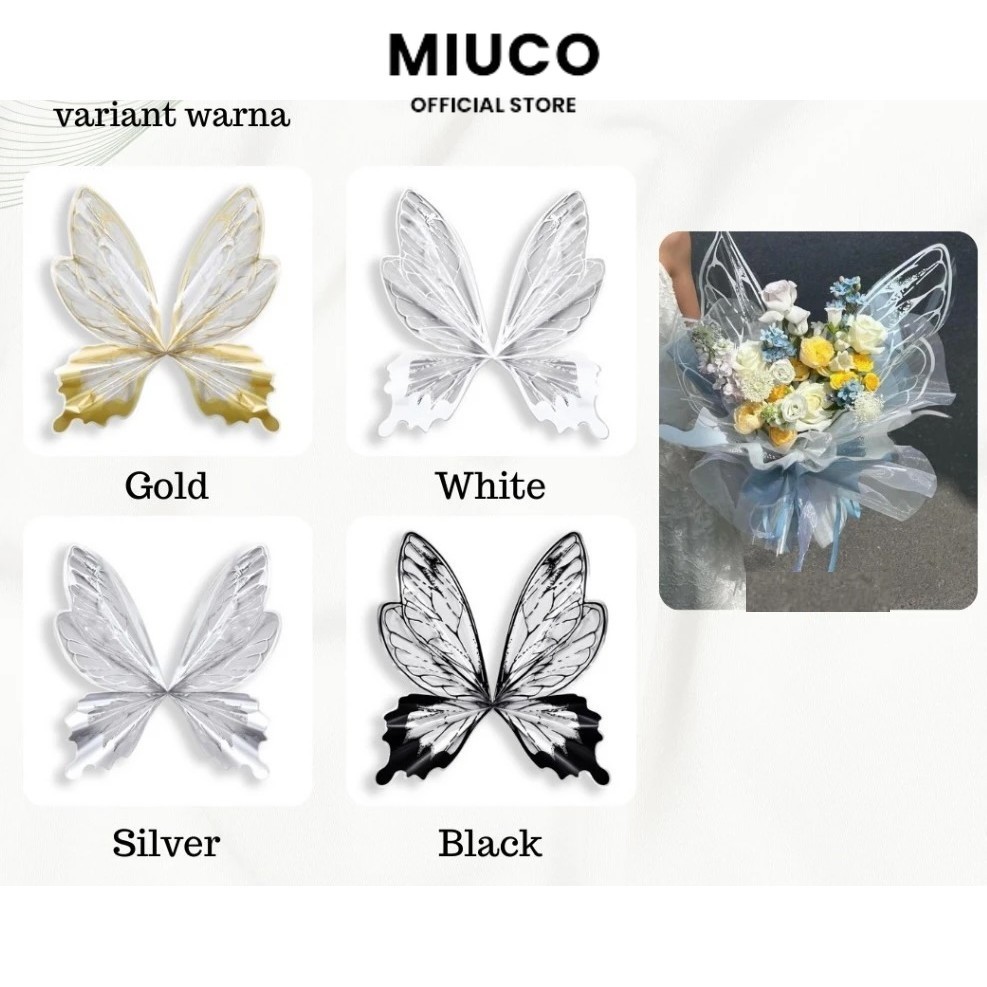 

MIUCO - (1 SET) - FL51 WINGS OPP Wings Butterfly Kertas Bunga Paper Buket Kado Florist Cellophane