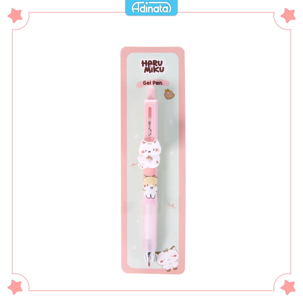 

Haru Miku Rubber Gel Pen 2452-2171 Pink / Pen / Alat Tulis - Adinata