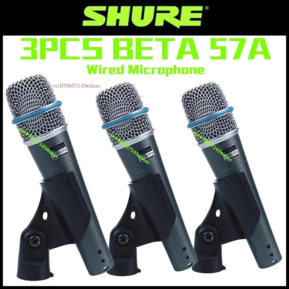 SHURE BETA 57A Wired Microphone Dynamic Cardioid Studio Home Record Handle Mic for Karaoke Music Sta