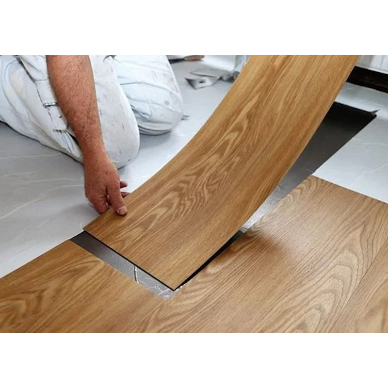 Rumadeco Floor Vinyl Lantai Stiker Motif Kayu Premium 3Mm Lvt Lantai Ubin Kayu Parquet Pelapis Vinyl