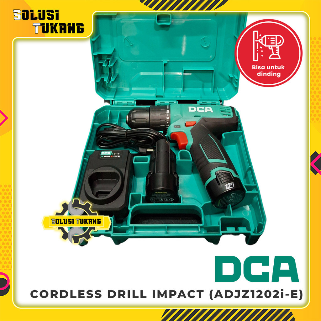 DCA Cordless Driver Impact  Drill 12V ADJZ1202iE Bor Baterai DCA