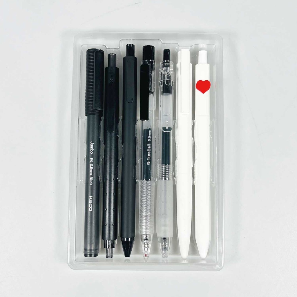 

LATHIFSHP Kaco Right Choice Set Pena Pulpen Gel 0.5mm Tinta Hitam 7PCS - K100